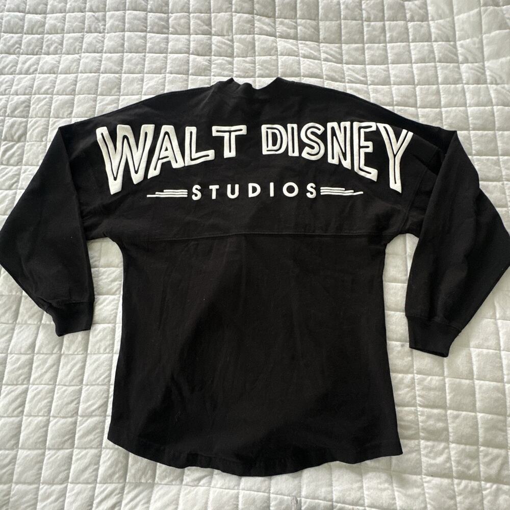 Disney Spirit Jersey Adult XS Black Walt Disney Studios Spellout Mickey Mouse - Picture 6 of 11